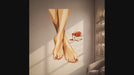 Geometric pedicure with red nail polish wall decal video
