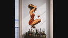 Woman in a red dress with a wine glass wall decal video