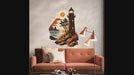 Lighthouse by the sea at sunset wall decal in a room