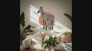 Zebra with botanical leaves and terracotta circle wall decal video