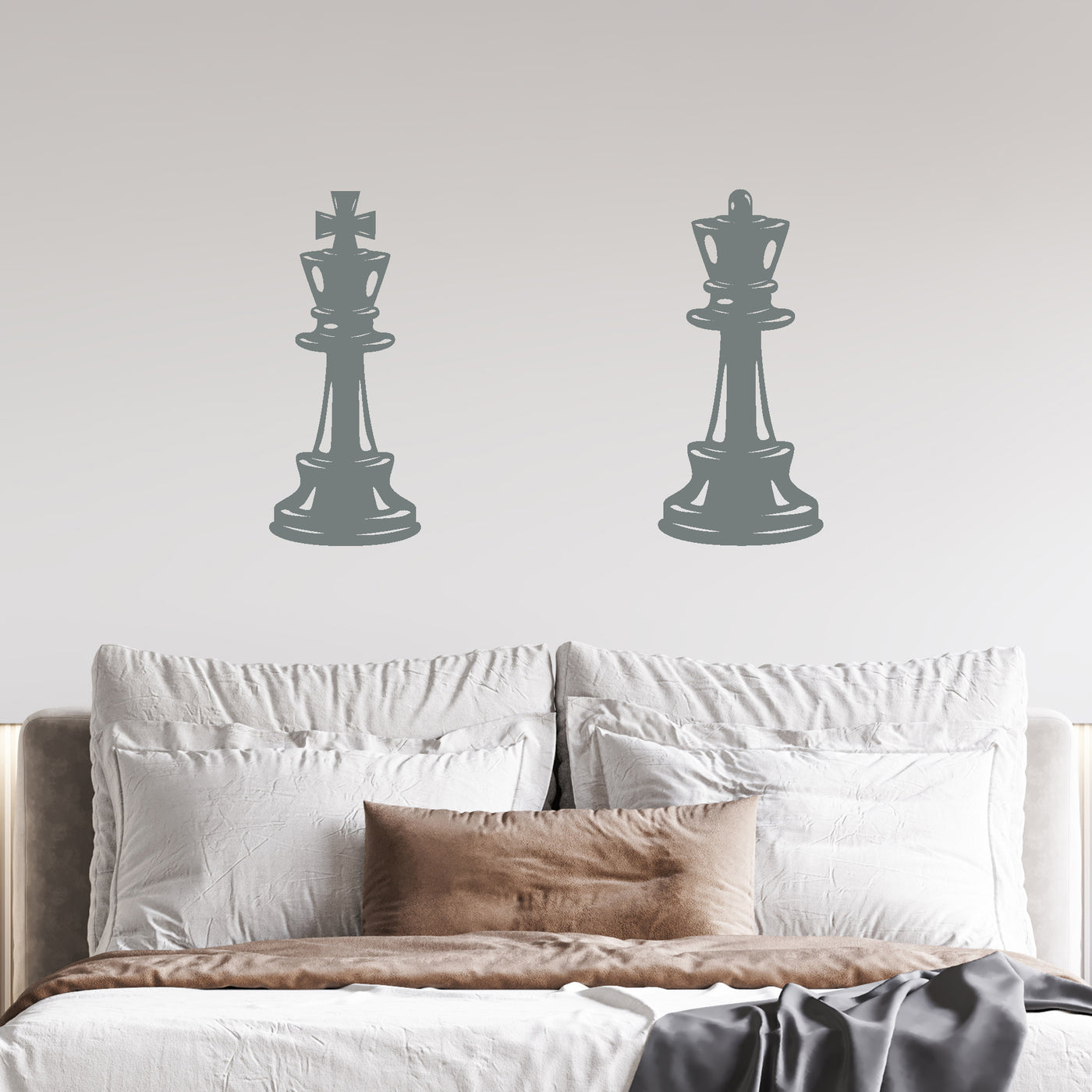 Vinyl Wall Decal Chess Pieces Queen King Bedroom Decor Ideas Stickers ...