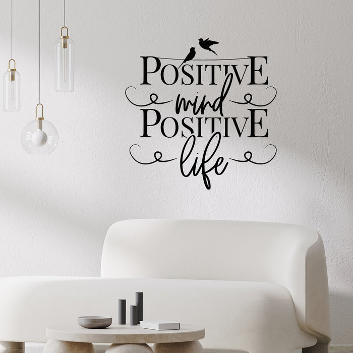Vinyl Wall Decal Words Phrase Inspirational Quote Positive Mind Life Stickers Mural (g9557)