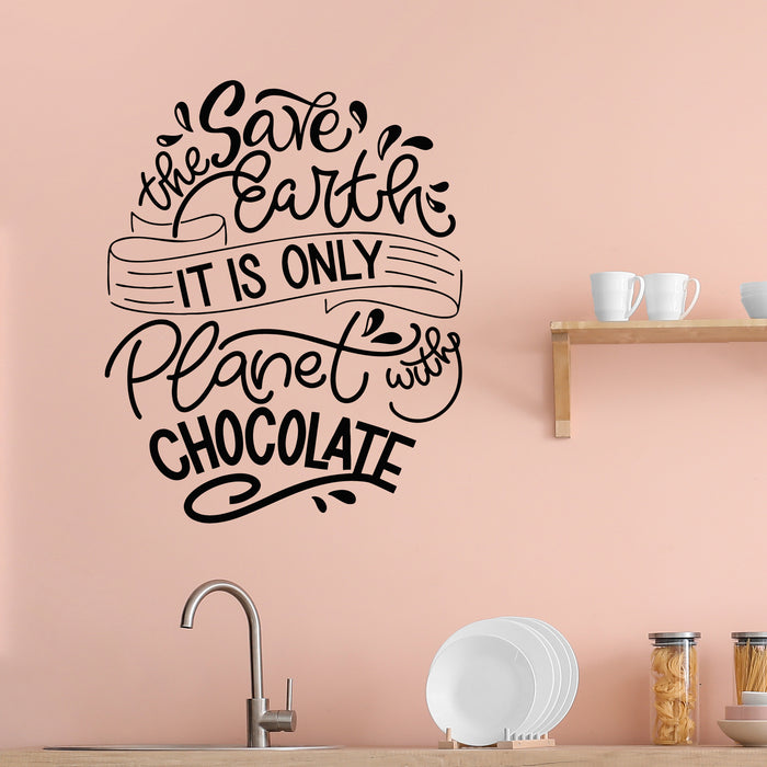 Vinyl Wall Decal Hot Chocolate Hand Lettering Quote Cafe Decor Stickers Mural (g9761)