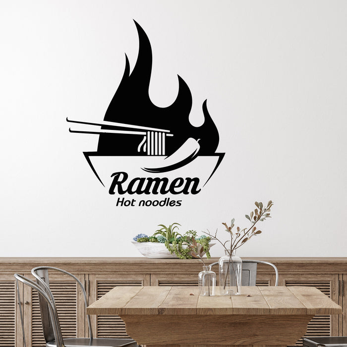 Vinyl Wall Decal Ramen Hot Noodles Asian Cuisine Restaurant Traditional Food Stickers Mural (g8884)