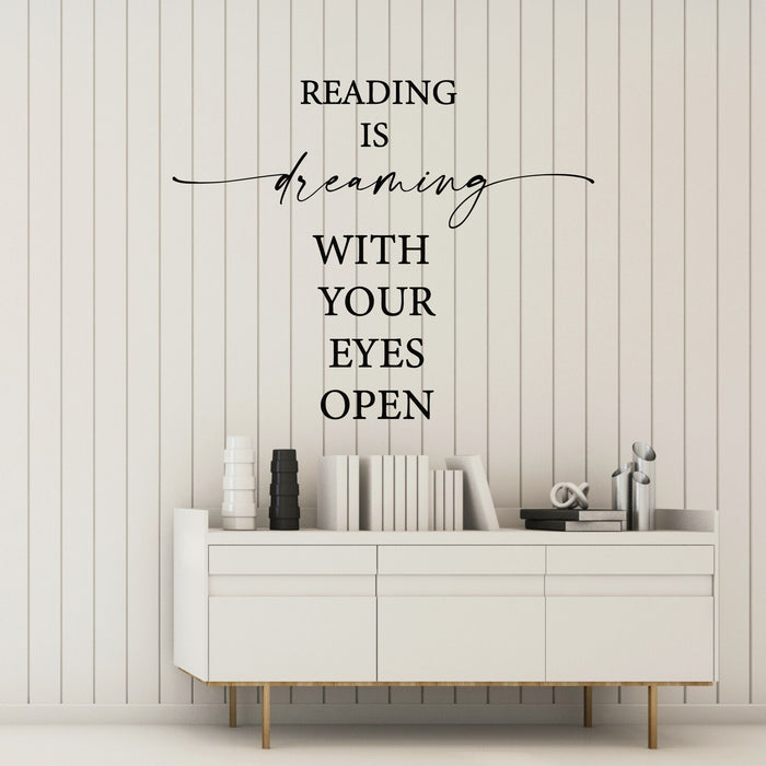 Vinyl Wall Decal Lettering Reading Is Dreaming Quote Posters Stickers Mural (g8572)