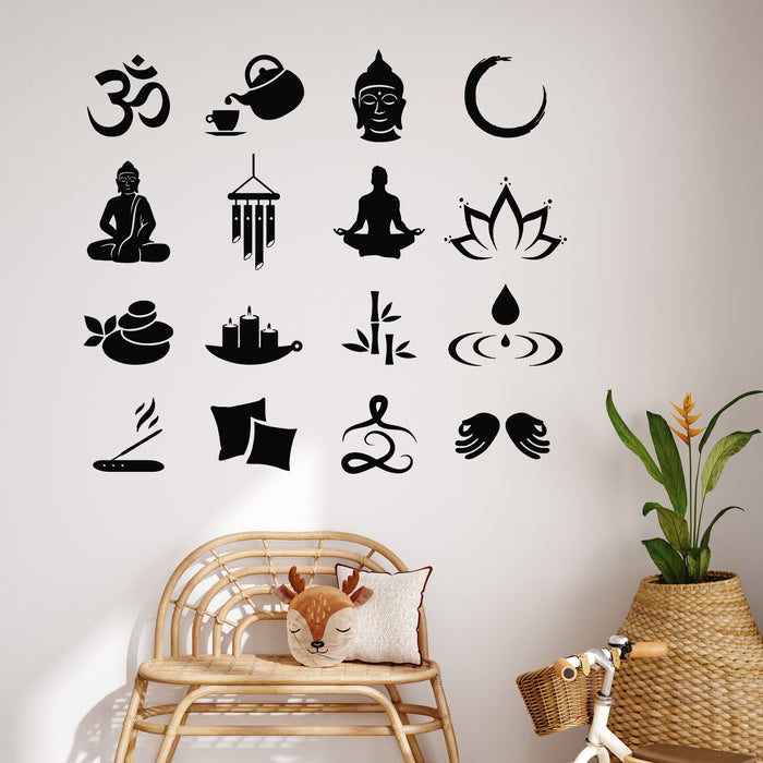 Vinyl Wall Decal Relax Zen Spa Beauty Salon Therapy Health Care Stickers Mural (g9094)