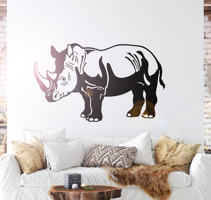 Vinyl Decal Rhino Animal Zoo Children Living Room Decor Wall Stickers (ig144)