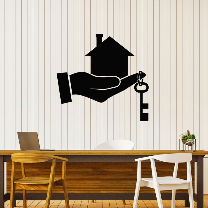 Vinyl Wall Decal Realtor House Keys Real Estate Agency Stickers Mural (g8629)