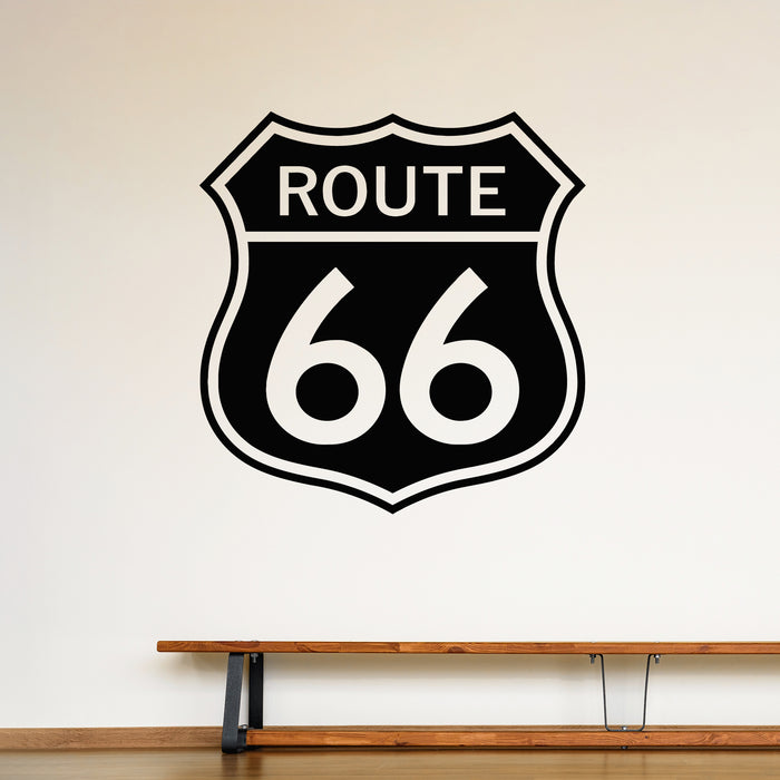 Autocollant mural en vinyle US Route 66 Graphy Road Boys Room Decor Stickers Mural (g9063)