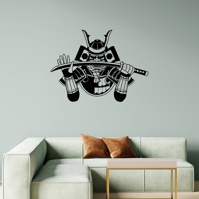 Vinyl Wall Decal Samurai Japanese Warrior Katana Armor Stickers Mural Unique Gift (ig4949)