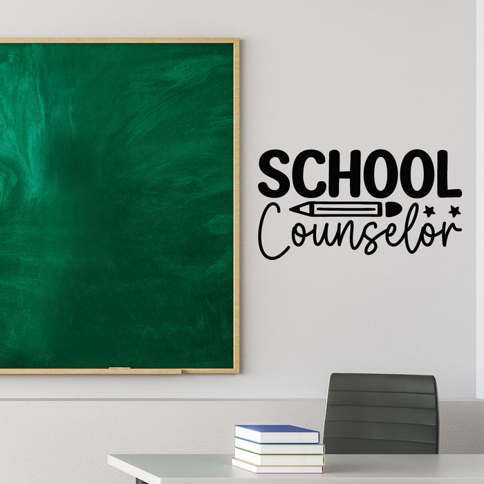 Vinyl Wall Decal Lettering School Guidance Counselor Help Students Stickers Mural (g9308)