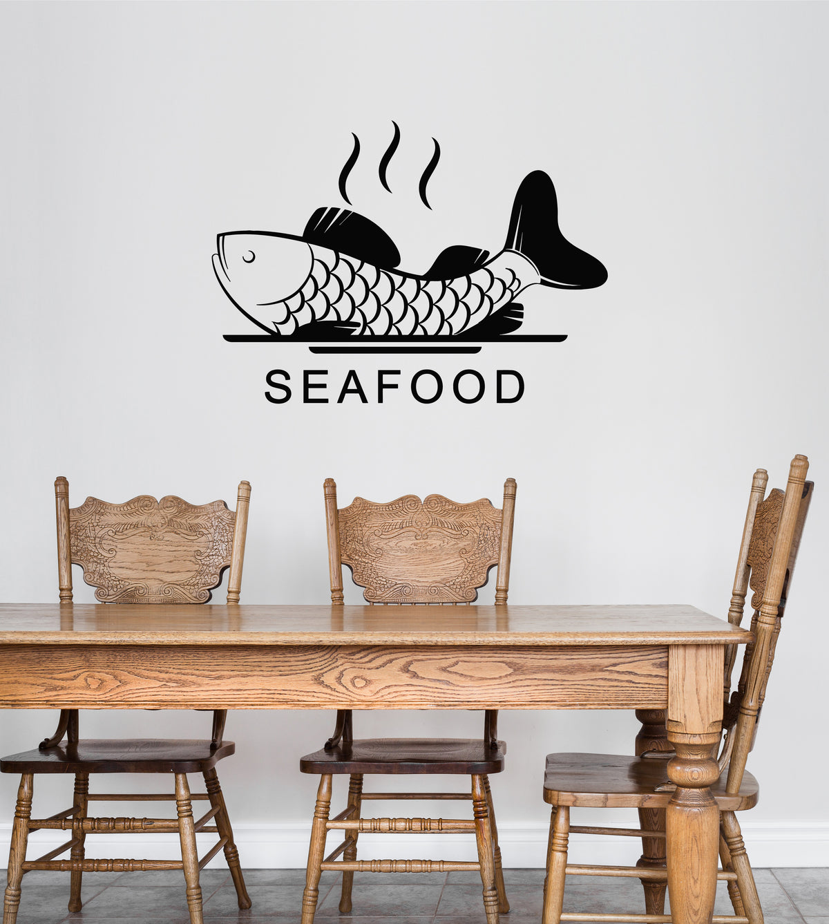 Vinyl Wall Decal Fresh Fish Seafood Restaurant Cuisine Food Stickers M ...