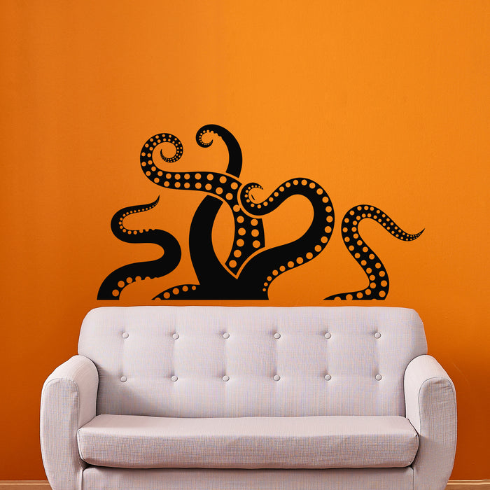 Vinyl Wall Decal Tentacles Angry Octopus Sea Monster Decor Stickers Mural (g9345)