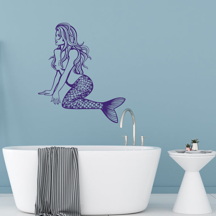 Vinyl Wall Decal Sexy Mermaid Girl Nymph Ocean Sea Style Stickers Unique Gift (1123ig)