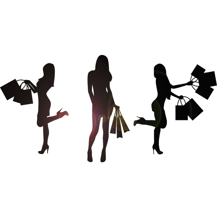 Vinyl Wall Decal Shopping Women Girl Silhouette Fashion Shop Stickers Unique Gift (ig4856)