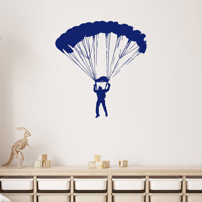 Vinyl Wall Decal Skydiver Parachutist Extreme Sport Skydiving Stickers Unique Gift (ig3445)