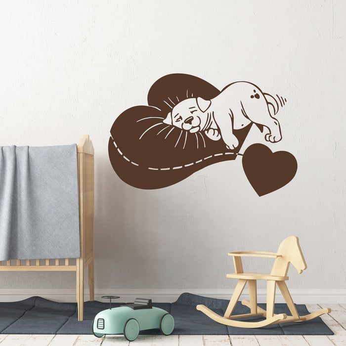 Vinyl Wall Decal Cute Puppy Dog Pet Animal Bedroom Decoration Stickers Unique Gift (ig3167)