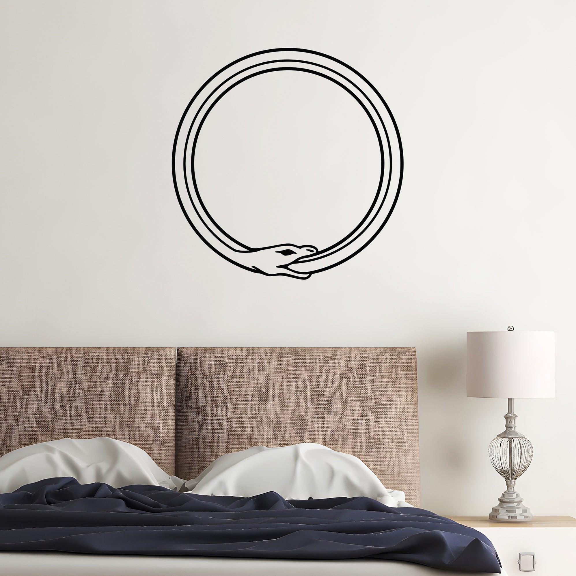 Vinyl Wall Decal Ouroboros Snake Symbol Infinity Circle Stickers Uniqu ...