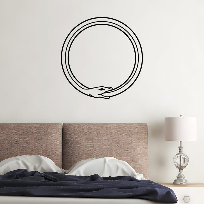 Vinyl Wall Decal Ouroboros Snake Symbol Infinity Circle Stickers Unique Gift (928ig)