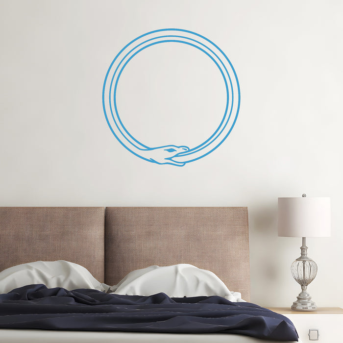 Vinyl Wall Decal Ouroboros Snake Symbol Infinity Circle Stickers Unique Gift (928ig)