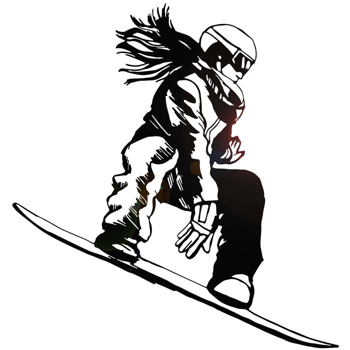 Vinyl Wall Decal Snowboarder Girl Snowboard Extreme Sport Stickers Unique Gift (1079ig)