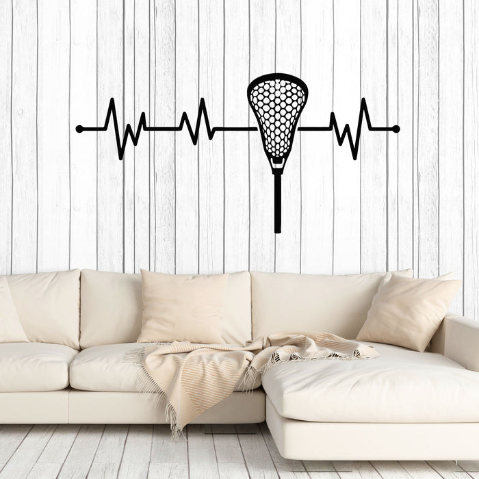 Autocollant mural en vinyle Pulse Lacrosse Sport Club Ball Game Room Stickers Mural (g8744)