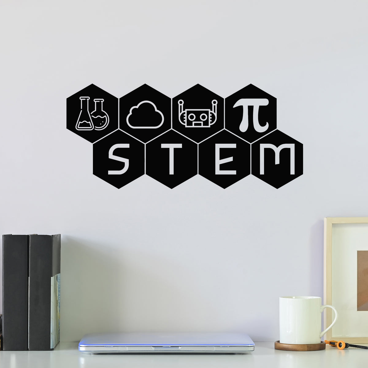 Vinyl Wall Decal Stem Education Logo Kids Laboratory Science Stickers ...