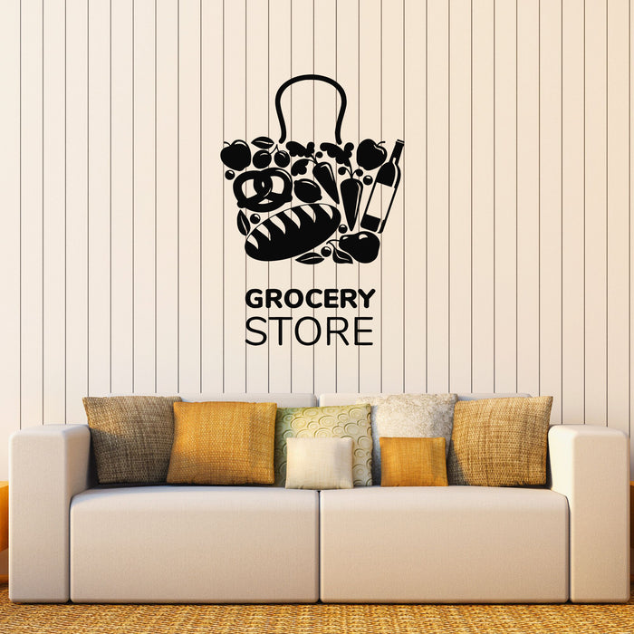 Vinyl Wall Decal Grocery Store Logo Food Market Shop Decor Stickers Mural (g8482)