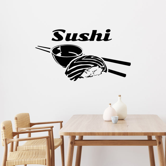 Vinyl Wall Decal Sushi Japanese Food Restaurant Japan Stickers Unique Gift (ig4664)