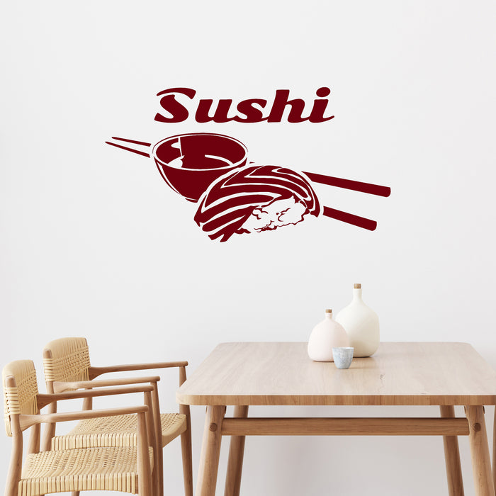 Vinyl Wall Decal Sushi Japanese Food Restaurant Japan Stickers Unique Gift (ig4664)