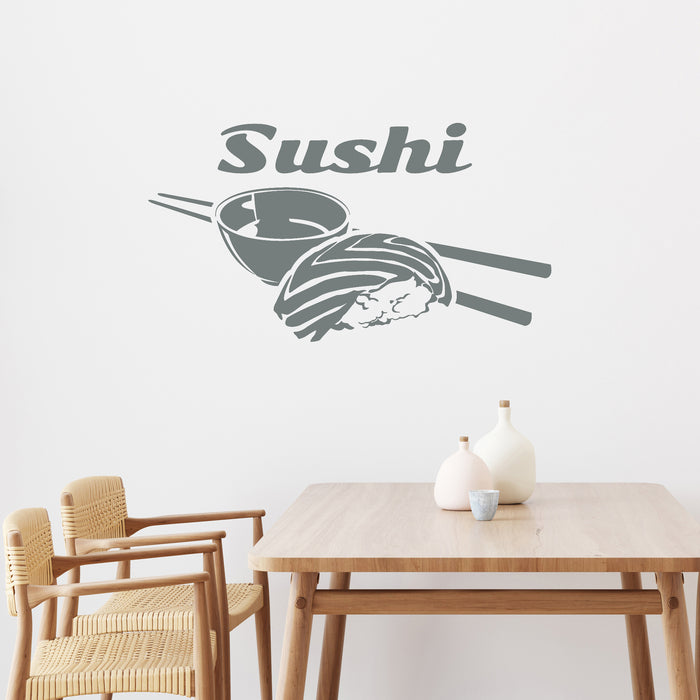 Vinyl Wall Decal Sushi Japanese Food Restaurant Japan Stickers Unique Gift (ig4664)