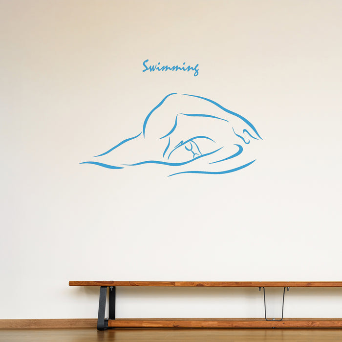 Cool Vinyl Wall Decal Swimming Swim Swimmer Water Sports Stickers Unique Gift (ig4537)