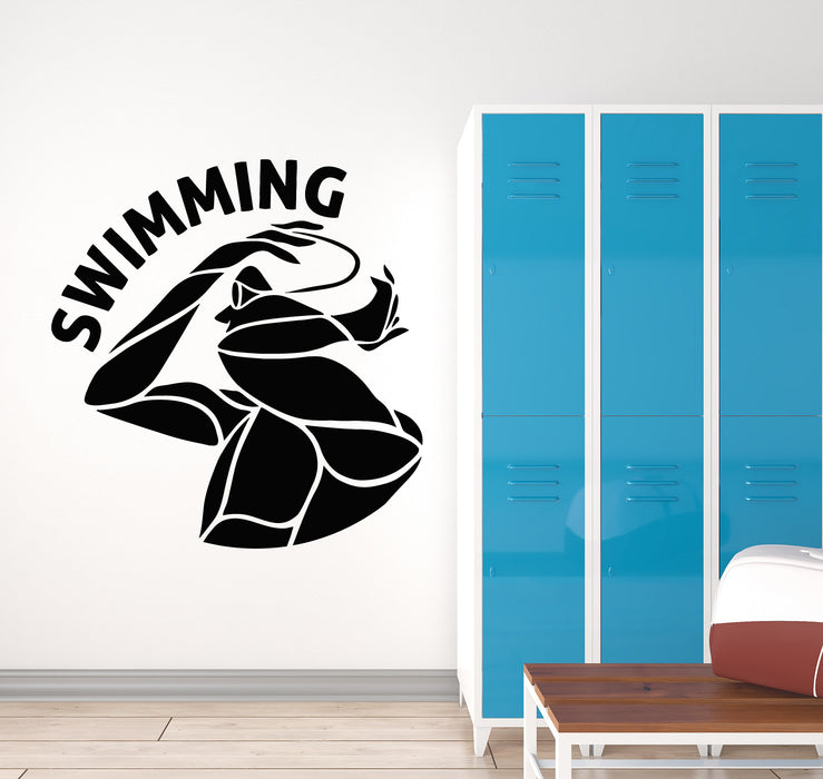 Vinyl Wall Decal Swimming Swim Swimmer Active Sport Stickers Mural (g8562)
