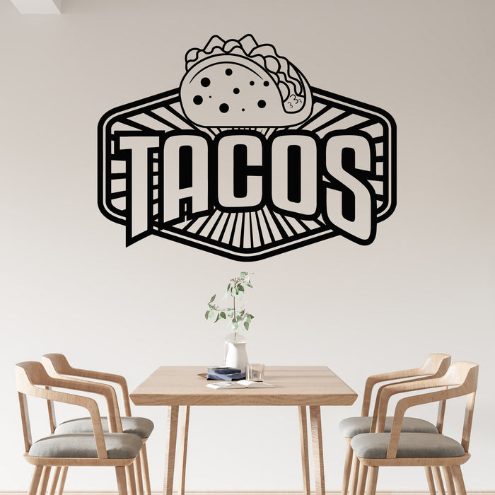 Vinyl Wall Decal Tacos Mexican Cuisine Tasty Fast Food Interior Stickers Mural (g9697)