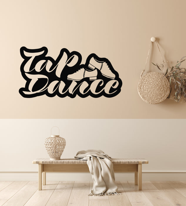 Autocollant mural en vinyle avec inscription Tap Dance Step Shoes (g8754)