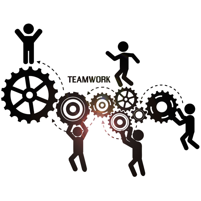 Vinyl Wall Decal Teamwork Office Motivation Worker Stickers Unique Gift (ig4159)