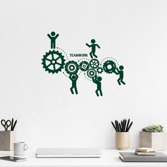 Vinyl Wall Decal Teamwork Office Motivation Worker Stickers Unique Gift (ig4159)