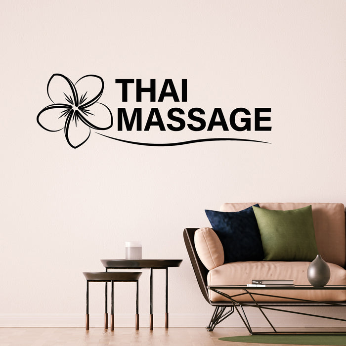 Vinyl Wall Decal Flower Thai Massage Room Therapy Relax Spa Stickers Mural (g8999)