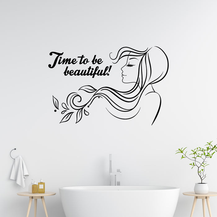 Vinyl Wall Decal Beauty Salon Quote Woman Hair Salon Stickers Mural Unique Gift (ig4614)