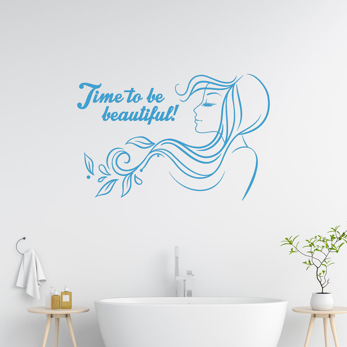 Vinyl Wall Decal Beauty Salon Quote Woman Hair Salon Stickers Mural Unique Gift (ig4614)