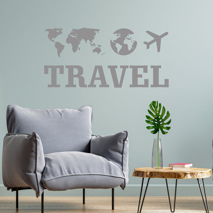 Vinyl Wall Decal Travel World Tourism Tourist House Interior Stickers Unique Gift (ig4307)