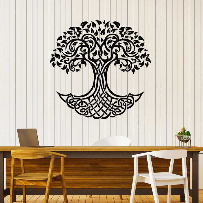 Vinyl Wall Decal Ornament Decorative Round Celtic Tree Of Life Stickers Mural (g8569)