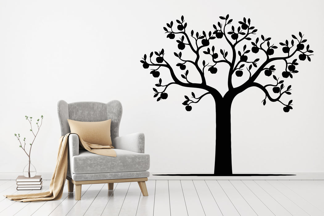 Vinyl Wall Decal Apple Fruits Tree Leaves Branches Nature Stickers Mural (g8571)