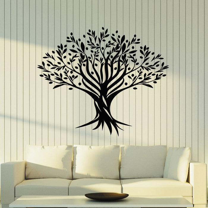 Vinyl Wall Decal Olive Tree Branche Roots Leaves Forest Decor Stickers Mural (g8698)