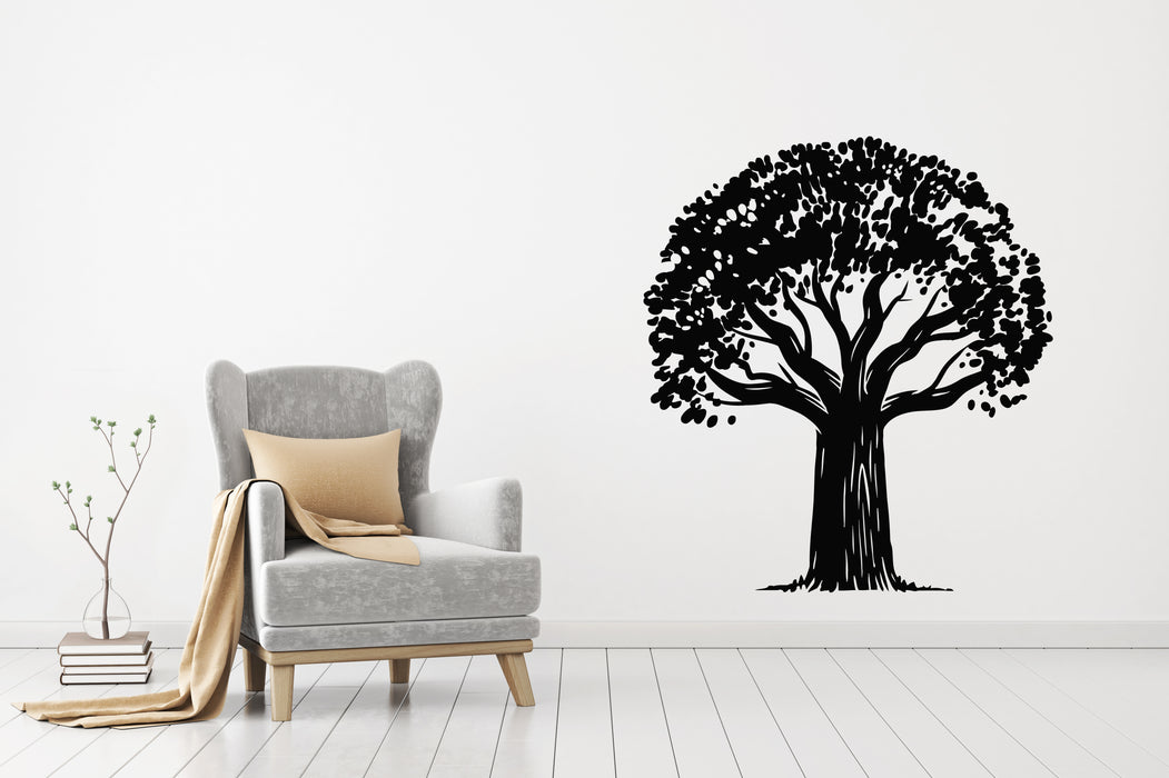 Vinyl Wall Decal Growing Big Tree Branch Oak Nature Symbol Stickers Mural (g8559)