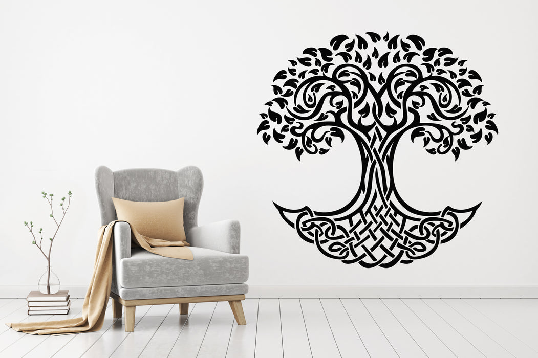 Vinyl Wall Decal Ornament Decorative Round Celtic Tree Of Life Stickers Mural (g8569)