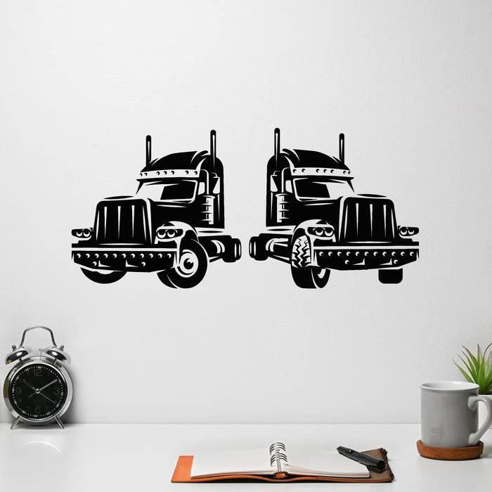 Vinyl Wall Decal Heavy Equipment Driver Truck Auto Service Garage Stickers Mural (g9006)