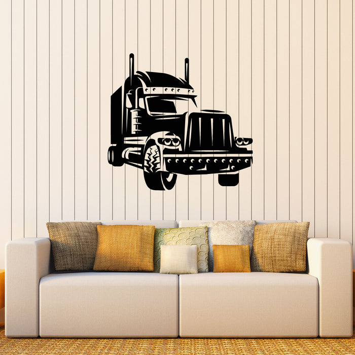 Hauling Sticker Vinyl Wall Decal Long Haul Truck Transportation Heavy Driver Stickers ...