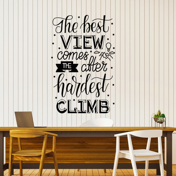 Vinyl Wall Decal Creative Writing Lettering Quote Words Climb Stickers Mural (g8557)