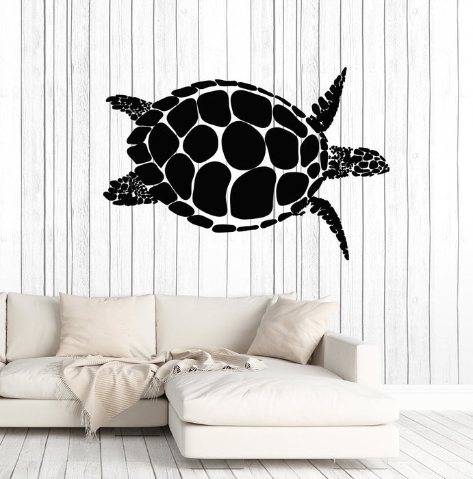 Sale Vinyl Wall Decal Abstract Sea Turtle Animal Marine Style Sticker Unique Gift 1982ig S 11 in X 16.65 in Black